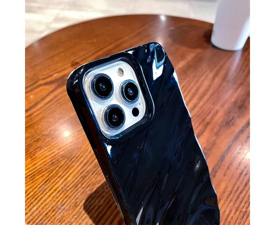 Силиконовый чехол "Silk Wavy" для iPhone 14 Pro Max Черный