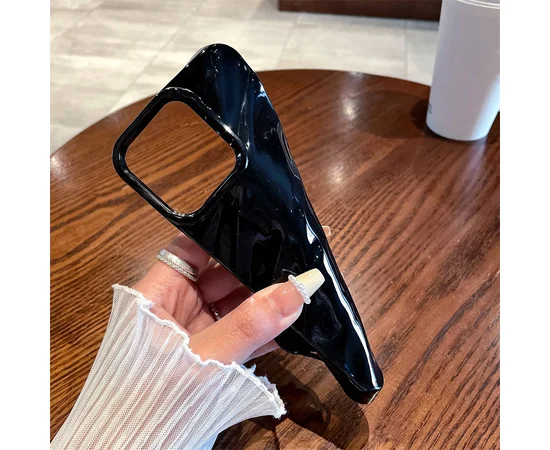 Силиконовый чехол "Silk Wavy" для iPhone 14 Pro Max Черный