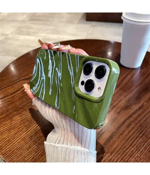 Силіконовий чохол "Silk Wavy" для iPhone 14 Pro Max Зелений