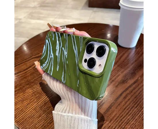 Силіконовий чохол "Silk Wavy" для iPhone 14 Pro Max Зелений