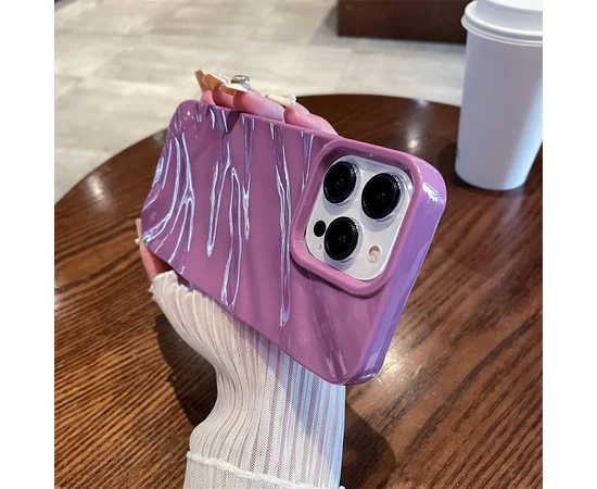 Силиконовый чехол "Silk Wavy" для iPhone 14 Pro Фиолетовый