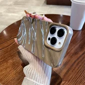 Силіконовий чохол "Silk Wavy" для iPhone 14 Pro Max Коричневий
