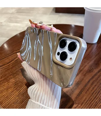 Силіконовий чохол "Silk Wavy" для iPhone 14 Pro Max Коричневий