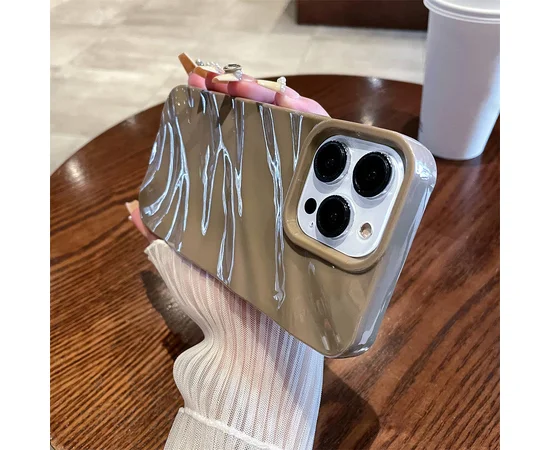 Силиконовый чехол "Silk Wavy" для iPhone 14 Pro Max Коричневый