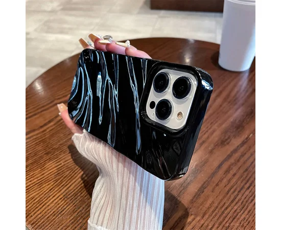 Силиконовый чехол "Silk Wavy" для iPhone 14 Pro Max Черный