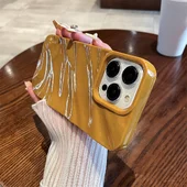 Силиконовый чехол "Silk Wavy" для iPhone 14 Pro Светло-коричневый