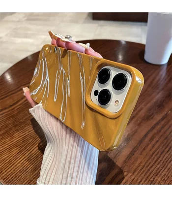 Силиконовый чехол "Silk Wavy" для iPhone 14 Pro Светло-коричневый