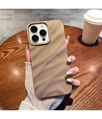 Силиконовый чехол "Silk Wavy" для iPhone 14 Pro Max Коричневый