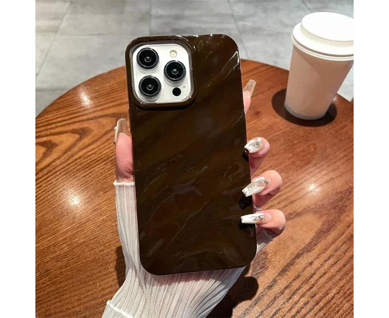 Силиконовый чехол "Silk Wavy" для iPhone 14 Pro Темно-коричневый