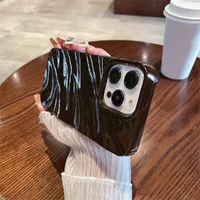 Силиконовый чехол "Silk Wavy" для iPhone 14 Pro Max Темно-коричневый