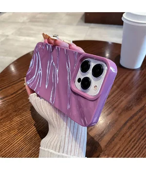 Силіконовий чохол "Silk Wavy" для iPhone 14 Pro Фіолетовий