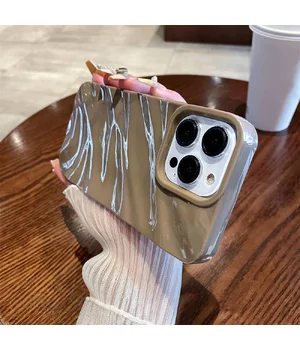 Силіконовий чохол "Silk Wavy" для iPhone 14 Pro Max Коричневий