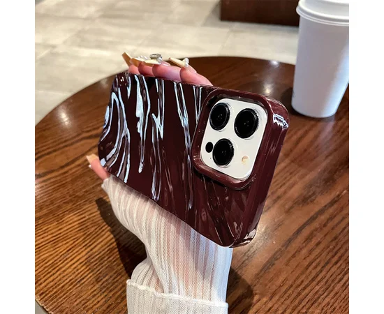 Силіконовий чохол "Silk Wavy" для iPhone 14 Pro Бордовий