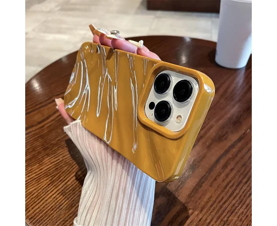 Силіконовий чохол "Silk Wavy" для iPhone 14 Pro Max Світло-коричневий