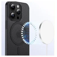 Пластиковый чехол "Thin Mesh" with MagSafe для Apple iPhone 14 Pro Черный