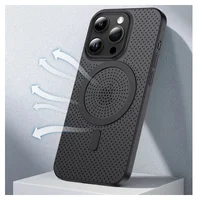 Пластиковый чехол "Thin Mesh" with MagSafe для Apple iPhone 14 Pro Черный