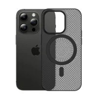 Пластиковый чехол "Thin Mesh" with MagSafe для Apple iPhone 14 Pro Черный