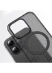 Пластиковий чохол "Thin Mesh" with MagSafe для Apple iPhone 14 Pro Чорний