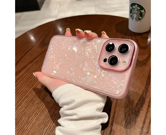 Силиконовый чехол "Bling Marble" для Apple iPhone 13 Pro Max Розовый