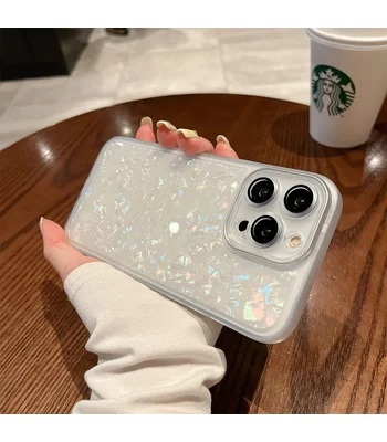 Силиконовый чехол "Bling Marble" для Apple iPhone 14 Pro Белый