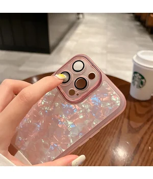 Силиконовый чехол "Bling Marble" для Apple iPhone 13 Pro Max Розовый