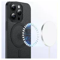 Пластиковый чехол "Thin Mesh" with MagSafe для Apple iPhone 13 Pro Черный