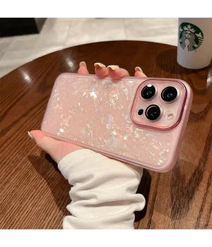 Силиконовый чехол "Bling Marble" для Apple iPhone 13 Pro Max Розовый