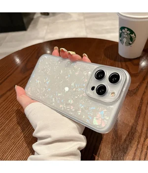 Силиконовый чехол "Bling Marble" для Apple iPhone 13 Pro Max Белый