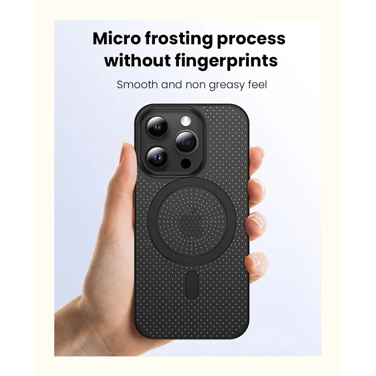 Пластиковый чехол "Thin Mesh" with MagSafe для Apple iPhone 13 Pro Черный