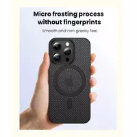 Пластиковый чехол "Thin Mesh" with MagSafe для Apple iPhone 13 Pro Черный