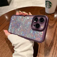 Силиконовый чехол "Bling Marble" для Apple iPhone 14 Pro Max Фиолетовый