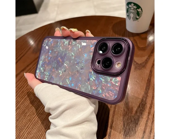 Силиконовый чехол "Bling Marble" для Apple iPhone 14 Pro Фиолетовый