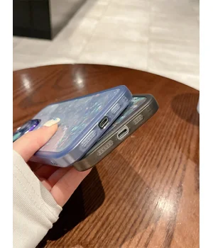 Силиконовый чехол "Bling Marble" для Apple iPhone 14 Pro Max Синий