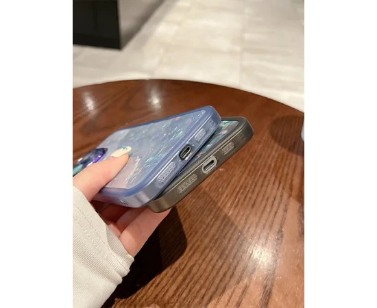 Силиконовый чехол "Bling Marble" для Apple iPhone 13 Pro Max Синий