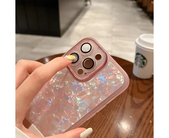 Силіконовий чохол "Bling Marble" для Apple iPhone 13 Pro Max Рожевий