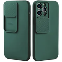 Силиконовый чехол "Vertical Lens Protection" для iPhone 14 Pro Зеленый