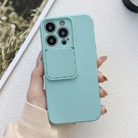 Силиконовый чехол "Vertical Lens Protection" для iPhone 13 Pro Max Бирюзовый