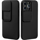Силиконовый чехол "Vertical Lens Protection" для iPhone 13 Pro Черный