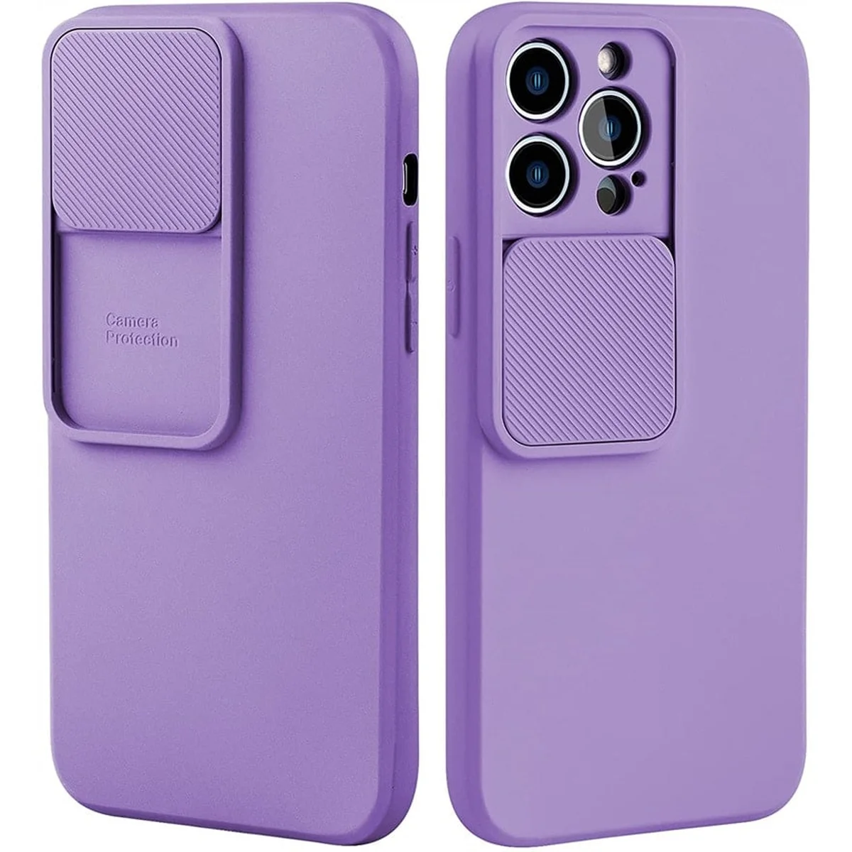 Силиконовый чехол "Vertical Lens Protection" для iPhone 13 Pro Фиолетовый