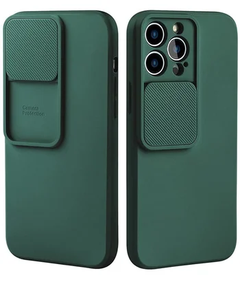 Силіконовий чохол "Vertical Lens Protection" для iPhone 13 Pro Зелений