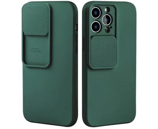 Силиконовый чехол "Vertical Lens Protection" для iPhone 14 Pro Зеленый