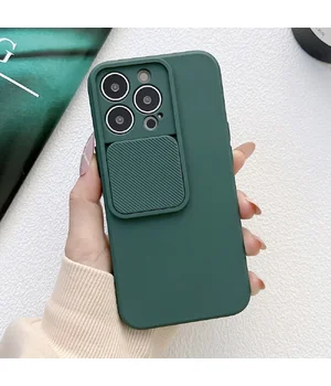 Силіконовий чохол "Vertical Lens Protection" для iPhone 13 Pro Max Зелений