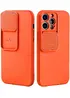 Силиконовый чехол "Vertical Lens Protection" для iPhone 13 Pro Оранжевый