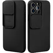 Силиконовый чехол "Vertical Lens Protection" для iPhone 13 Pro Черный
