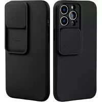 Силиконовый чехол "Vertical Lens Protection" для iPhone 14 Pro Черный