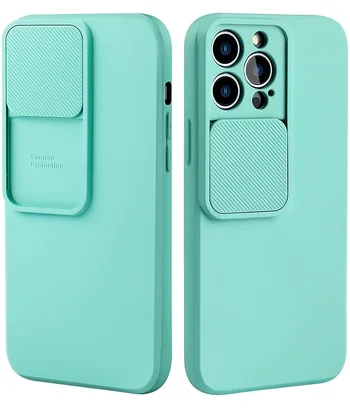 Силіконовий чохол "Vertical Lens Protection" для iPhone 13 Pro Max Бірюзовий Силіконовий чохол "Vertical Lens Protection" для iPhone 13 Pro Max Бірюзовий