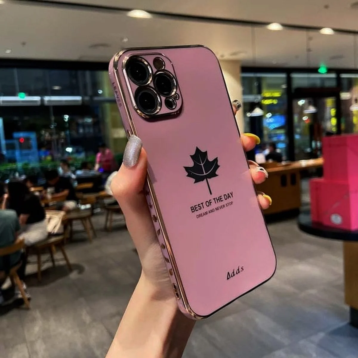 Силіконовий чохол "Plating Maple" для iPhone 14 Pro Max Фіолетовий