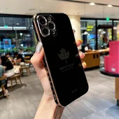 Силиконовый чехол "Plating Maple" для iPhone 14 Pro Max Черный