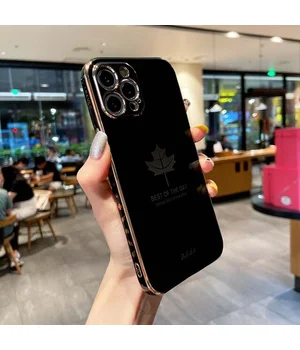 Силіконовий чохол "Plating Maple" для iPhone 14 Pro Чорний