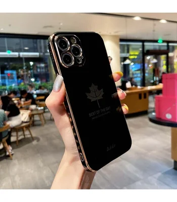 Силіконовий чохол "Plating Maple" для iPhone 14 Pro Max Чорний